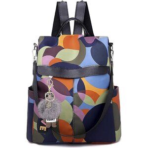 Women Anti-theft Waterproof Nylon Lightweight Backpack College Bookbag Shoulder